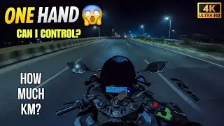 R15 V3 ONE HAND CHALLENGE 🔥😱 | How Long Can I Ride NON-STOP on Highway? #r15v3 #motovlog 