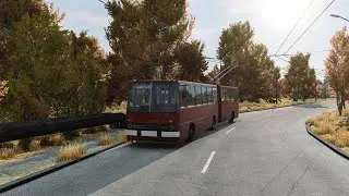 Поезкда на Ikarus 280T - BeamNG Drive