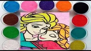Painting with Sand #frozenelsa #elsaandanna #ytshorts #colorgoart #art