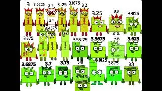 My numberblocks band decimals 3-3.9375