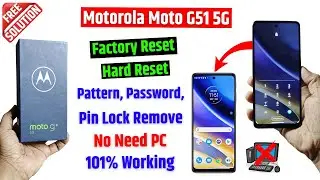 Motorola G51 unlock without computer | Moto G51 Factory Reset & Remove all type screen lock
