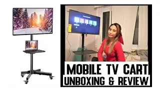 Mobile TV Cart Unboxing, Assembly and REVIEW