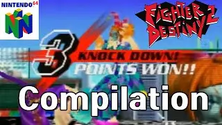 Fighter Destiny 2 (Nintendo 64) - Knock Down Moves Compilation [All Characters]