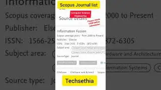 Top scopus journal list | computer engineering journal list | Scopus paper #shorts #scopus