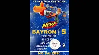V&iacute;deo invitaci&oacute;n tipo gift nerf para enviar por Whatsapp contacto @umaycomp