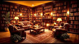 Cozy Jazz Lo-Fi 📚 Warm Vintage Library Music for Focus, Reading & Calm Nights