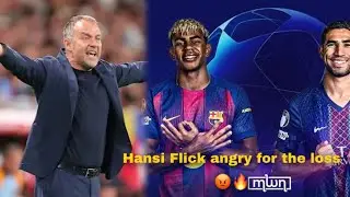 BARCELONA LOSE 2 - 1 TO PSG AND HANSI FLICK IS ANGRY 😡 🔥