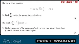 October 2025 WMA11/01 Q1 Solution | Edexcel IAL AS Maths Pure 1 (P1)