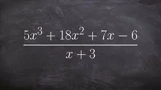 Dividing polynomials using synthetic division