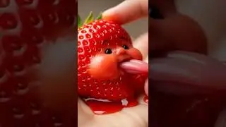 The Cutest Strawberry Ever 🍓✨ | Ultra-Realistic Kawaii Food Face