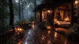 Best Rain in the Forest at Night 🌲| Sleep Deeply with Rain Sounds