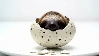 Opening a Mysterious Egg and Finding a Baby Sloth ASMR 🥹