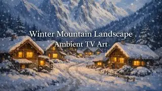 Winter Mountain Landscape Ambient TV Art (With Soothing Music) &ndash; Canvas on Screen