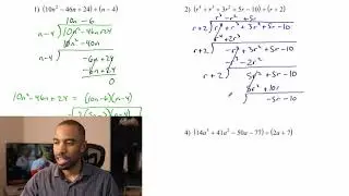 Dividing Polynomials (practice problems)