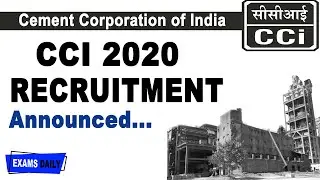 CCI Recruitment 2020 Out  || Cement Corporation of India Limited jobs 2020