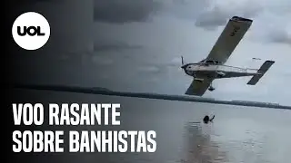 Piloto &eacute; preso ap&oacute;s fazer acrobacias pr&oacute;ximo a banhistas no Maranh&atilde;o