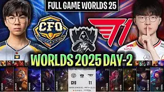 T1 vs CFO WORLDS 2025 SWISS STAGE DAY 2 | T1 vs FLYING OYSTER WORLDS 2025