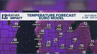 How cold will it be in West Michigan this weekend? | Dangerously cold temps arrive Friday