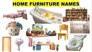 🪑 Home Furniture Names for Kids | Learn Furniture Name in English & Hindi | #starbeamkids  #kids