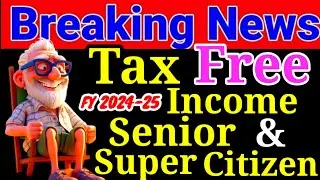 Tax Free Income for Senior Citizen & Super Senior Citizen FY 2024-25 !! No Tax No ITR Senior Citizen