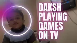 Daksh Playing Game on TV | Fun Gaming Time ORDaksh&rsquo;s Fun Gaming Session on TV 🎮🔥