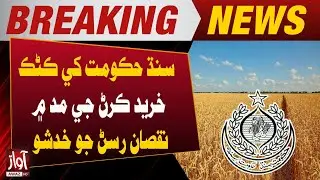 Sindh Government Faces Risk of Loss in Wheat Procurement | Breaking News | Awaz Tv News