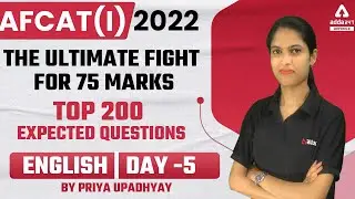 AFCAT 1 2022 | AFCAT English Preparation 2022 | Top 200 Expected Questions #5