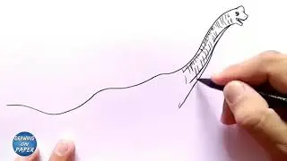 Very Easy! How to Draw Dinosaurs Ultrasaurus a Cartoon for kids   Drawing doodle