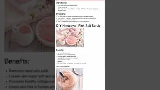 DIY Himalayan Pink Salt Scrub #pinksalt #scrub | Best homemade scrub | How to scrub at home