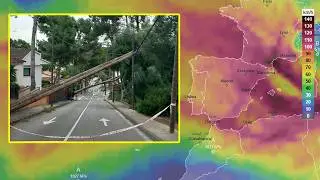BORRASCA ORIANA: Vientos extremos en Espa&ntilde;a