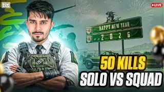 BGMI RUSH GAMEPLAY 🔥 50 KILSS SOLO VS SQUAD - BGMI LIVE