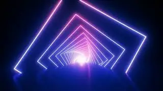 Abstract Neon Geometric Seamless Loop Retro Futuristic Ultraviolet Background With 4K