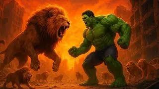 HULK vs LION MAN 🔥 Epic Battle in the Destroyed City | 3D Animation Movie Scene
