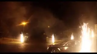 Blaso Pyrotehchnics - Close Proximity Fireworks as Wedding Car Departs