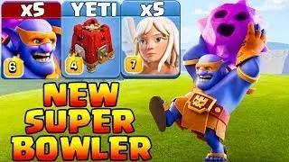 Max yeti + Healer+ Super Bowler Combo TH14 Attack  Max CWL (clash of Clan)