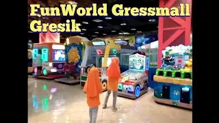 keseruan bermain di wahana permainan fun world  Gress mall gresik
