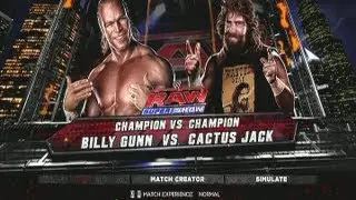 WWE 13 RAW Draft Match Billy Gunn vs. Cactus Jack
