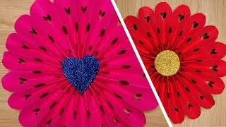 How to make Paper rosettes | Easy paper fan making idea | Paper fan for Backdrop Decoration