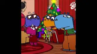 Diggy Dino Christmas Hug and Greeting || Granny teeth pop out