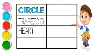 Learn To Best New 2D Shape song, Dottedline painting, NurseryKids, #circle #2dshapes #howtodraw