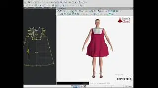3D simulation Minju dress - Tiana's Closet free sewing pattern