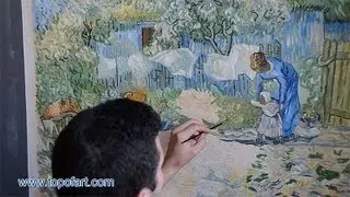 Art Reproduction (Vincent van Gogh - First Steps) Hand-Painted Oil Painting