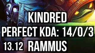 KINDRED vs RAMMUS (JNG) | 14/0/3, Legendary, Rank 7 Kindred | EUW Challenger | 13.12