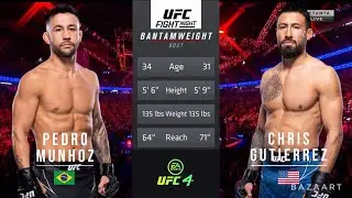 ПЕДРО МУНЬОС ПРОТИВ КРИСА ГУТЬЕРРЕСА ПОЛНЫЙ БОЙ UFC ON ESPN 44