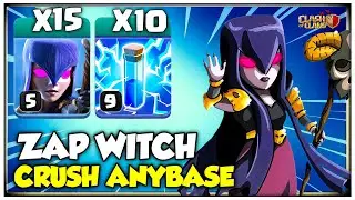 Easy Strategy!! Th14 Zap Witch is the Best Th14 War Attack Strategy in Clash of Clans