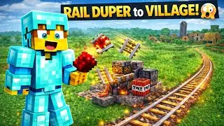 I Built a RAIL DUPER & Connected My VILLAGE 🚆 (Minecraft Survival)