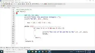 C Program to Find LCM of two Numbers || Codingtutorial 2021 || 