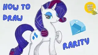 How to draw Rarity 💎 My Little Pony- easy drawing step by step @DrawwithBee 