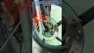 ​Balancing a Bike's Front Disc with a Diy lighting tool.