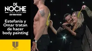 Estefania Ahumada y Omar Fierro compiten por pintar el mejor cuerpo atlético | De Noche | Unicable